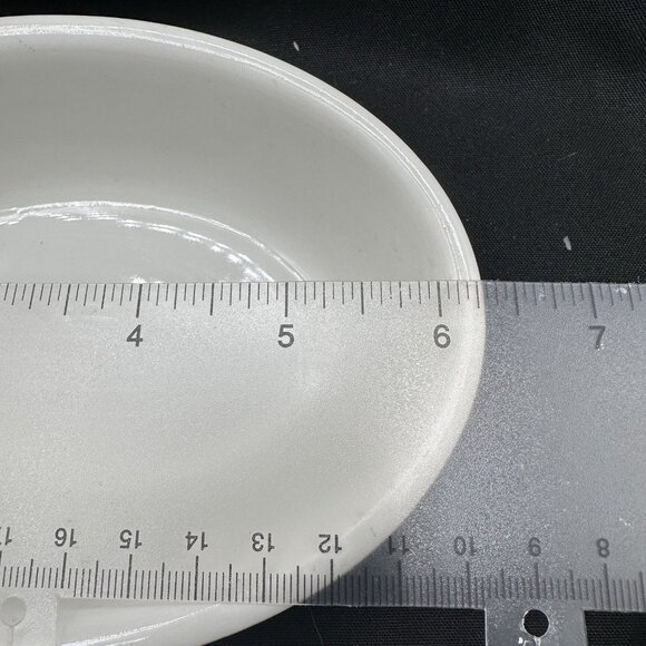 Set Of 2 Hall Small Oval Individual Bakers Brown White Oven Safe Vintage USA - Picture 8 of 12